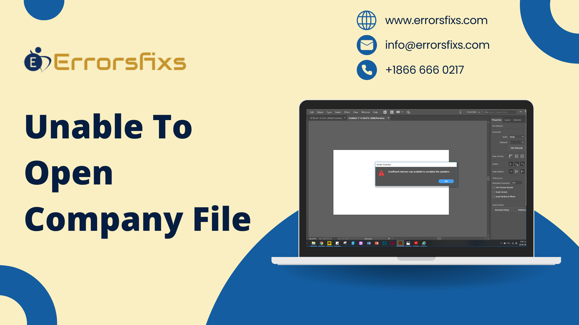 unable to open company file
